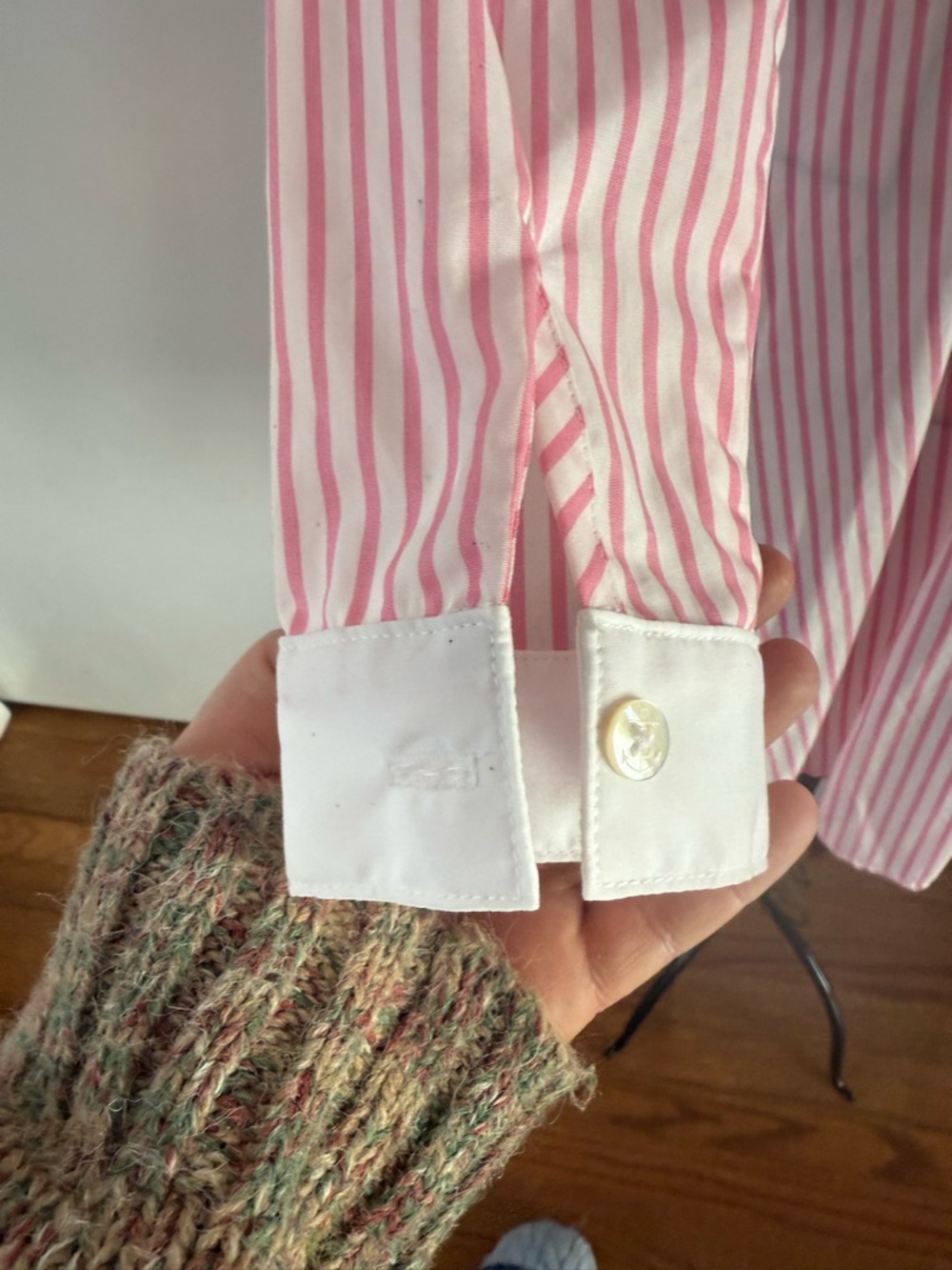 Kiel James Patrick KJP Oxford Striped Shirtdress Midi Pink / White XS - Picture 8 of 13